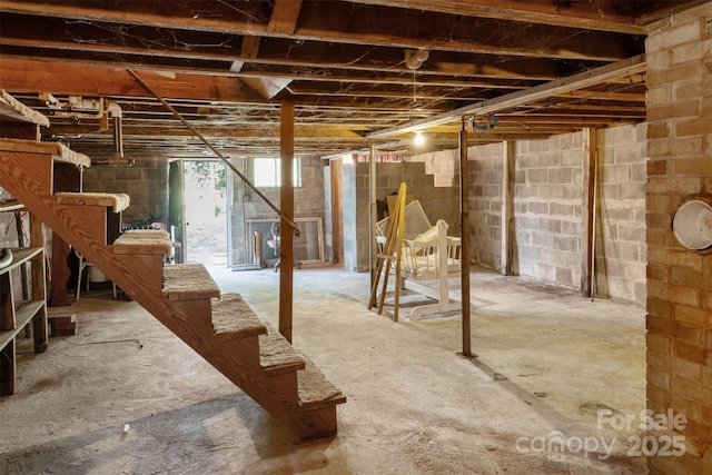 130 Casper Rd, Gold Hill, NC 28071 - below grade area with stairs