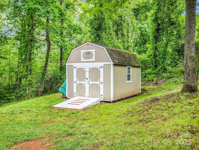 view of shed