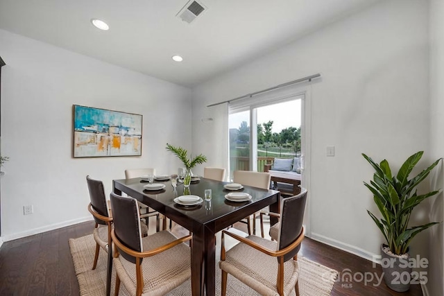9029 Woodview Ct, Fort Mill, SC 29707 - dining room featuring baseboards, wood finished floors, and recessed lighting