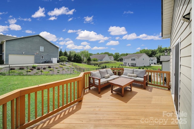 9029 Woodview Ct, Fort Mill, SC 29707 - wooden deck featuring an outdoor hangout area and a residential view