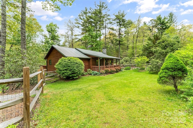 6562 Gingercake Rd, Newland, NC 28657 - view of yard featuring a porch