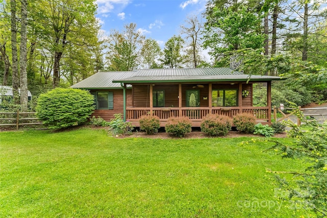 6562 Gingercake Rd, Newland, NC 28657 - back of property with a porch and metal roof