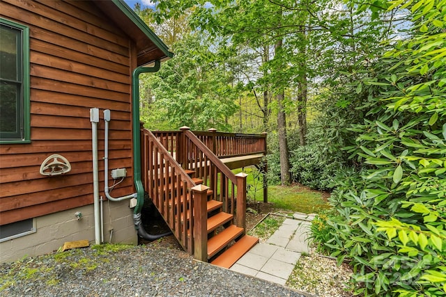 6562 Gingercake Rd, Newland, NC 28657 - wooden deck with stairs