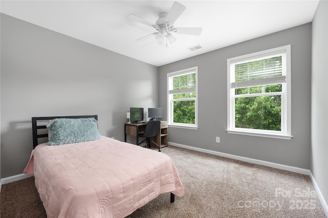 9159 Marasol Ln, Concord, NC 28027 - carpeted bedroom featuring baseboards and ceiling fan