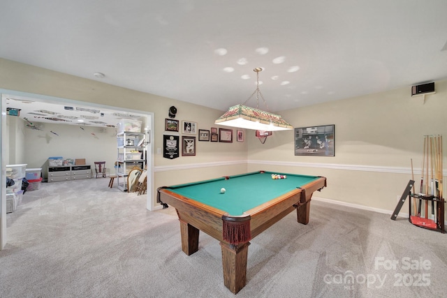 160 Fernbrook Dr, Mooresville, NC 28117 - recreation room featuring carpet and billiards table