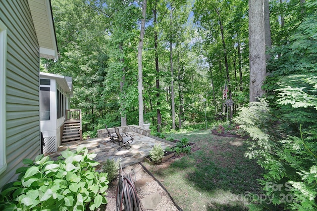 160 Fernbrook Dr, Mooresville, NC 28117 - view of yard featuring stairs and a patio area