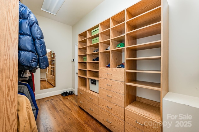 5400 Challisford Ln, Charlotte, NC 28226 - spacious closet with visible vents and wood finished floors
