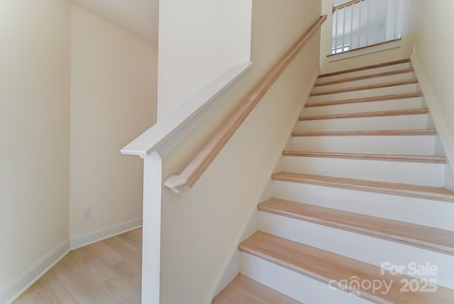 2907 W Trade St, Charlotte, NC 28208 - stairs featuring wood finished floors
