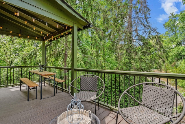 view of wooden deck