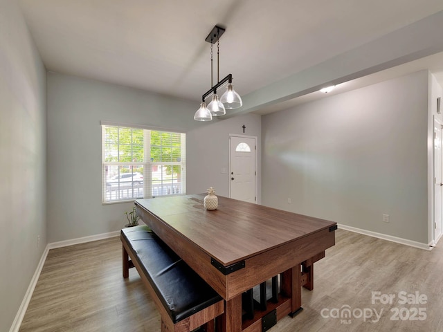 6541 Hasley Woods Dr, Huntersville, NC 28078 - dining room featuring baseboards and light wood-style flooring