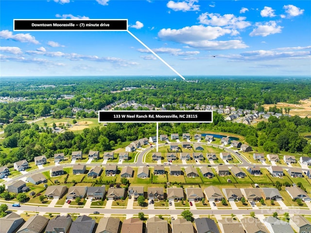 133 W Neel Ranch Rd, Mooresville, NC 28115 - bird's eye view with a residential view