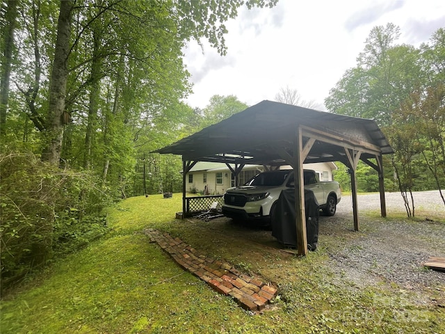 671 High Valley Rd, Bryson City, NC 28713 - view of yard featuring a detached carport