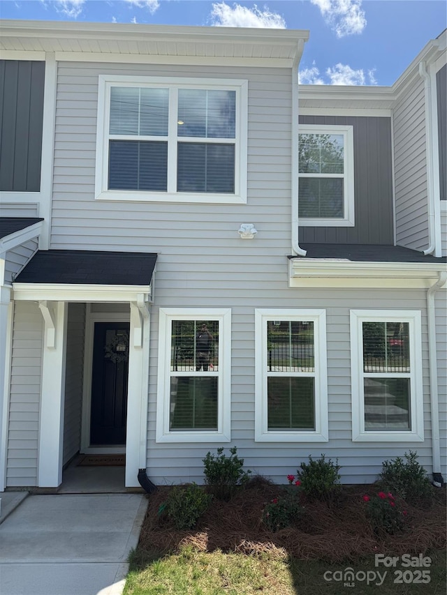 view of front of house with board and batten siding
