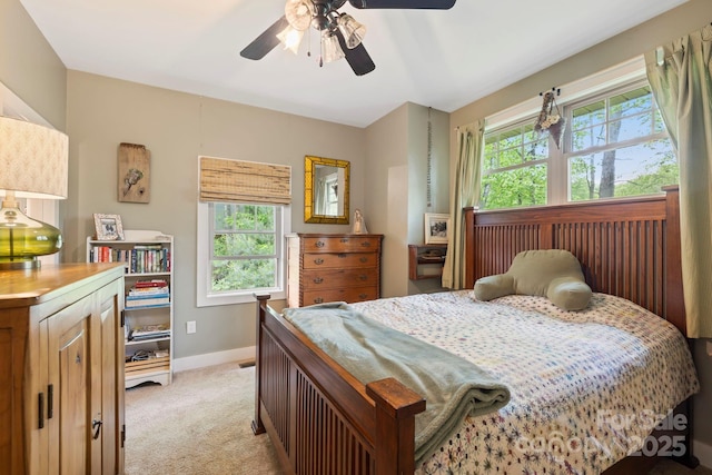 102 Altamahaw Ave, Black Mountain, NC 28711 - bedroom featuring light colored carpet, baseboards, and a ceiling fan