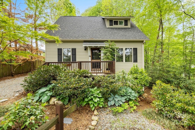 102 Altamahaw Ave, Black Mountain, NC 28711 - view of front facade featuring a deck and roof with shingles
