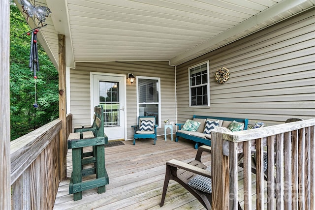 3690 Birchwood Ln, Denver, NC 28037 - wooden deck with an outdoor living space