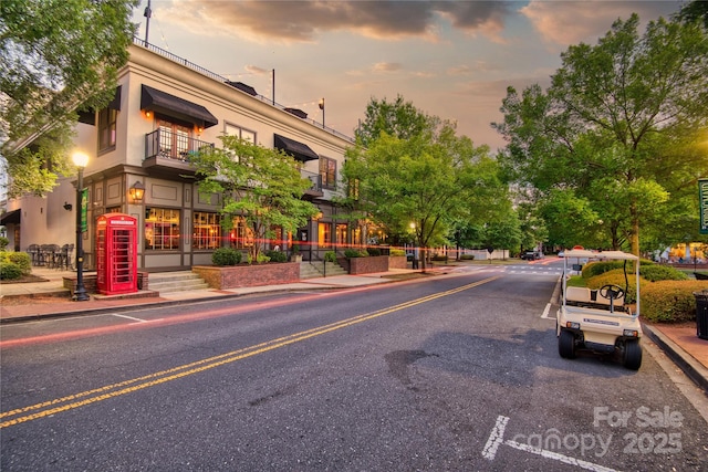 3426 Richards Xing, Fort Mill, SC 29708 - view of asphalt road with curbs, sidewalks, and street lighting