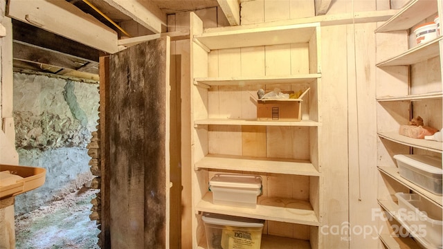 view of storage area