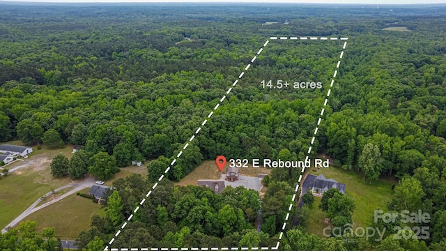 332 E Rebound Rd, Lancaster, SC 29720 - view of property location with a forest and property parcel outlined