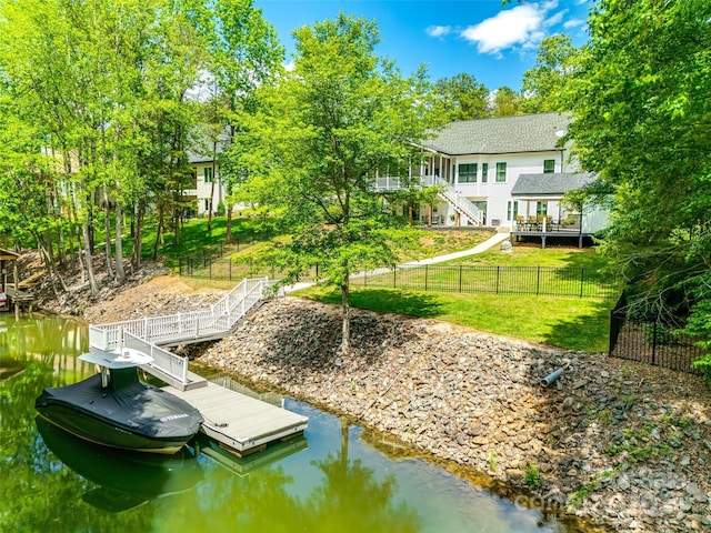 184 Quiet Cove Rd, Mooresville, NC 28117 - dock with stairs and a water view