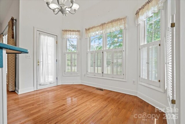 600 Robinhood Dr, Cheraw, SC 29520 - interior space featuring a notable chandelier and visible vents