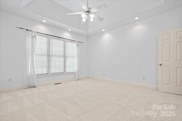 600 Robinhood Dr, Cheraw, SC 29520 - unfurnished room featuring baseboards, ceiling fan, recessed lighting, and carpet