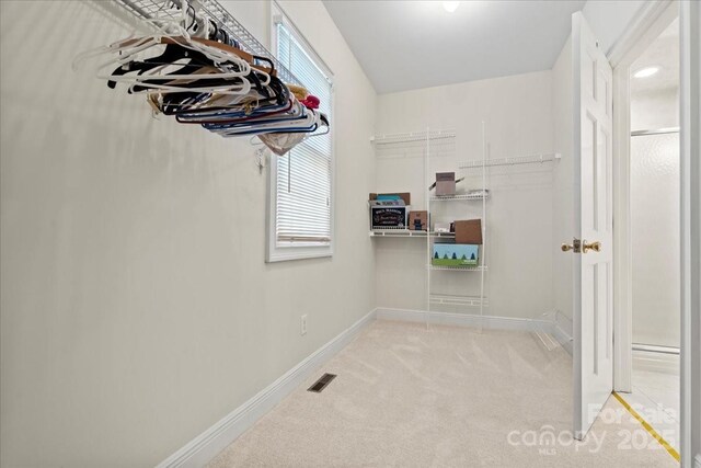 600 Robinhood Dr, Cheraw, SC 29520 - spacious closet featuring carpet flooring and visible vents
