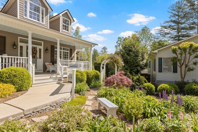 216 Cold Stream Way, Hendersonville, NC 28791 - exterior space with covered porch