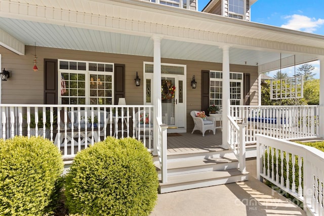 216 Cold Stream Way, Hendersonville, NC 28791 - view of exterior entry featuring covered porch