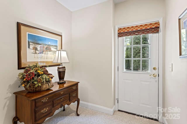 216 Cold Stream Way, Hendersonville, NC 28791 - doorway featuring light carpet and baseboards