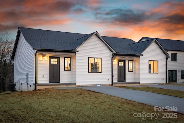 1265 Margaret St NW, Valdese, NC 28690 - modern inspired farmhouse with a lawn, central AC, and a shingled roof