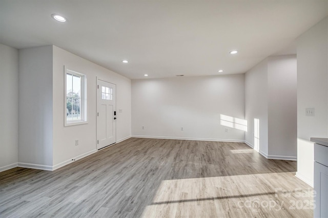 1265 Margaret St NW, Valdese, NC 28690 - entryway featuring wood finished floors, baseboards, and recessed lighting
