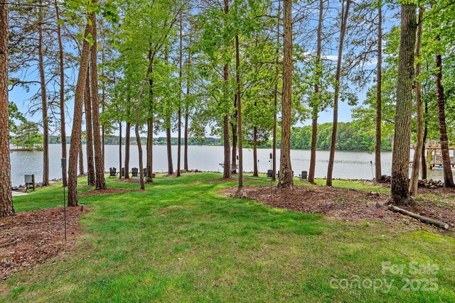 112 Nautilus Ct, Troutman, NC 28166 - view of green lawn featuring a water view