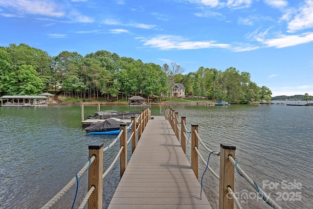 112 Nautilus Ct, Troutman, NC 28166 - dock with a water view and a gazebo