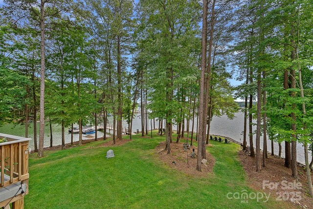 112 Nautilus Ct, Troutman, NC 28166 - view of grassy yard featuring a water view