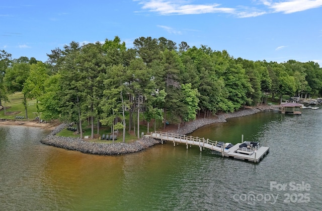 112 Nautilus Ct, Troutman, NC 28166 - dock area featuring a water view and view of scattered trees