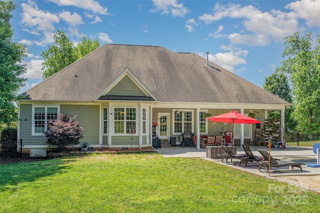 6603 Havencrest Dr, Denver, NC 28037 - rear view of house with a patio and roof with shingles