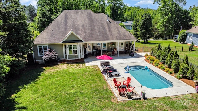 6603 Havencrest Dr, Denver, NC 28037 - rear view of house with a patio area and roof with shingles
