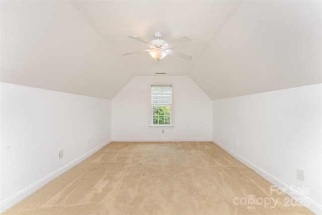 6603 Havencrest Dr, Denver, NC 28037 - bonus room with ceiling fan, light colored carpet, and vaulted ceiling