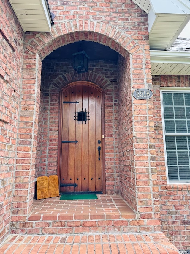 5518 Land Harbour Dr, Granite Falls, NC 28630 - property entrance with brick siding