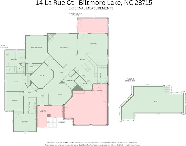 14 Larue Ct, Biltmore Lake, NC 28715 - room layout