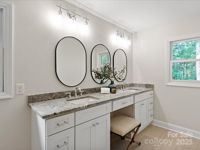 300 Hugh Crocker Rd, Matthews, NC 28104 - full bath with double vanity and baseboards