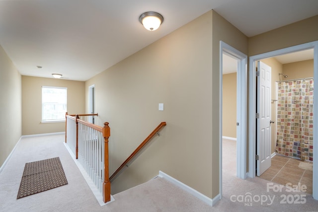 4321 Tucker Chase Dr, Midland, NC 28107 - stairway featuring baseboards and carpet floors