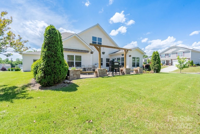 4321 Tucker Chase Dr, Midland, NC 28107 - back of property with a yard and a patio area