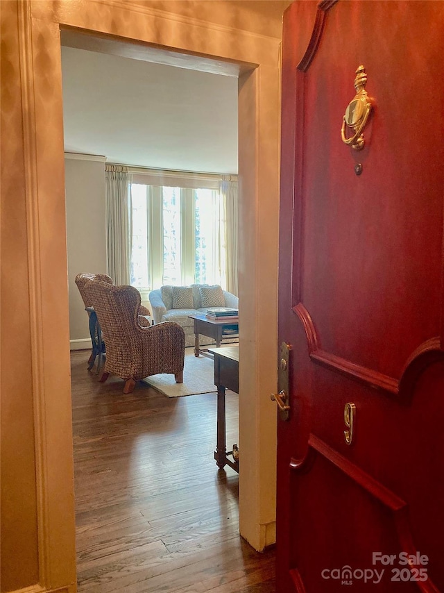 185 Macon Ave Unit 9B, Asheville, NC 28804 - hall with hardwood / wood-style flooring