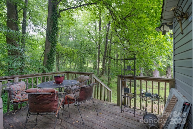 857 Hills Rd, Belmont, NC 28012 - wooden terrace with outdoor dining area