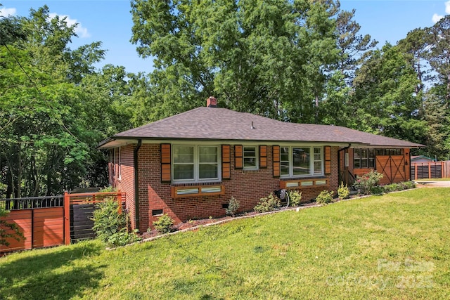 851 Gist Rd, Rock Hill, SC 29732 - view of front facade with brick siding, a chimney, and roof with shingles