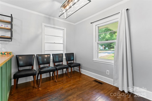 851 Gist Rd, Rock Hill, SC 29732 - living area featuring wood finished floors, healthy amount of natural light, crown molding, and baseboards