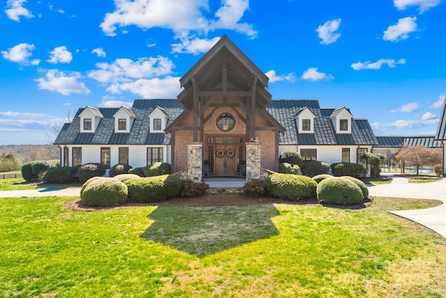 12613B Oak Grove Rd, Stanfield, NC 28163 - view of front of property featuring a front yard, a standing seam roof, and metal roof