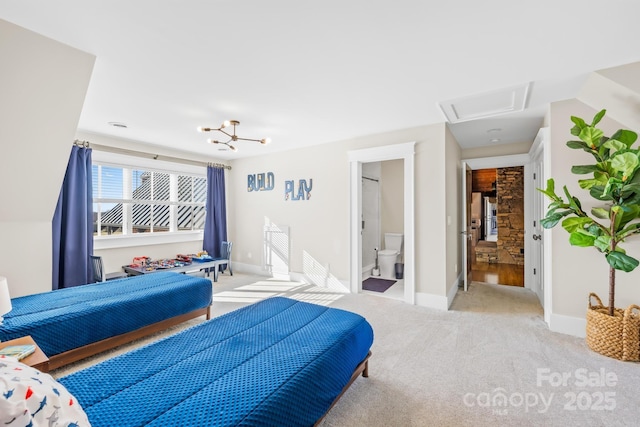 12613B Oak Grove Rd, Stanfield, NC 28163 - bedroom with carpet floors, baseboards, and connected bathroom